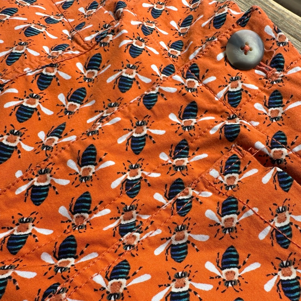 Anthropologie Sarah Gordon x Maeve Printed Wide-Leg Ankle Bee Insect Pants 4 - Picture 10 of 11